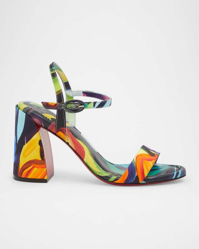 Miss Jane Multi Red Sole Ankle-Strap Sandals